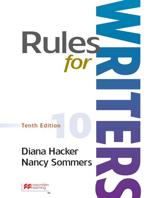 Title details for Rules for Writers by Diana Hacker - Available